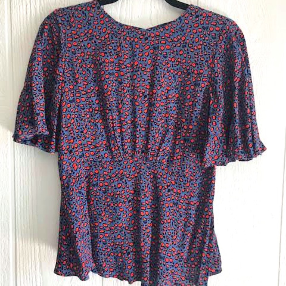 SUGARLIPS LEOPARD BLOUSE SZ.XS